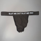 Grey SMO Mesh Thong (Reflective)
