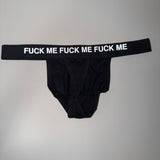 Black FM Mesh Thong (Reflective)