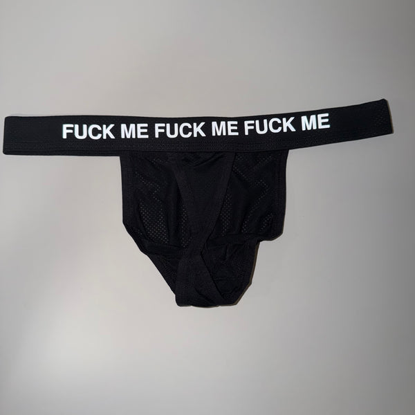 Black FM Mesh Thong (Reflective)